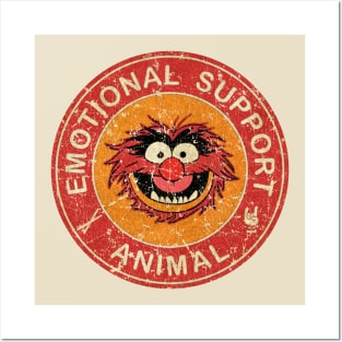 Retro Vintage Emotional Support Animal Posters and Art
